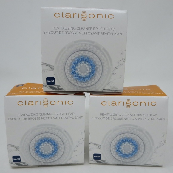 NEW Lot of 3 Clarisonic Revitalizing Cleanse Brush Heads (2nd Generation)